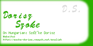 dorisz szoke business card